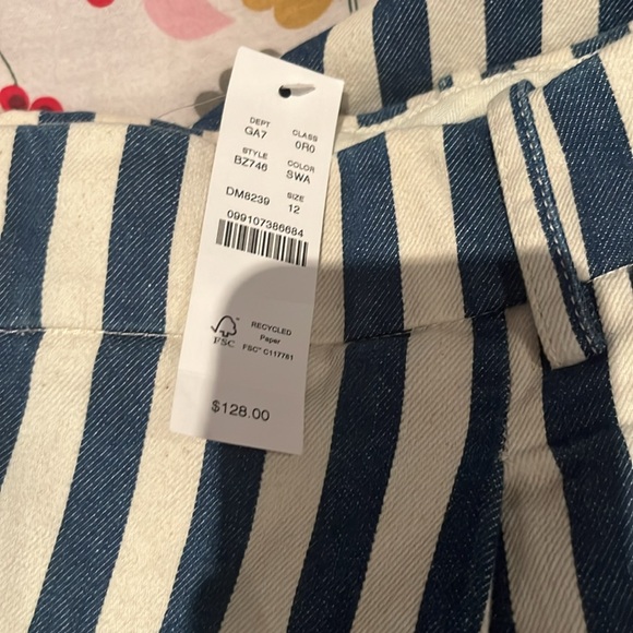 Wide-leg essential pant in sailor stripe size 12 - Picture 6 of 6